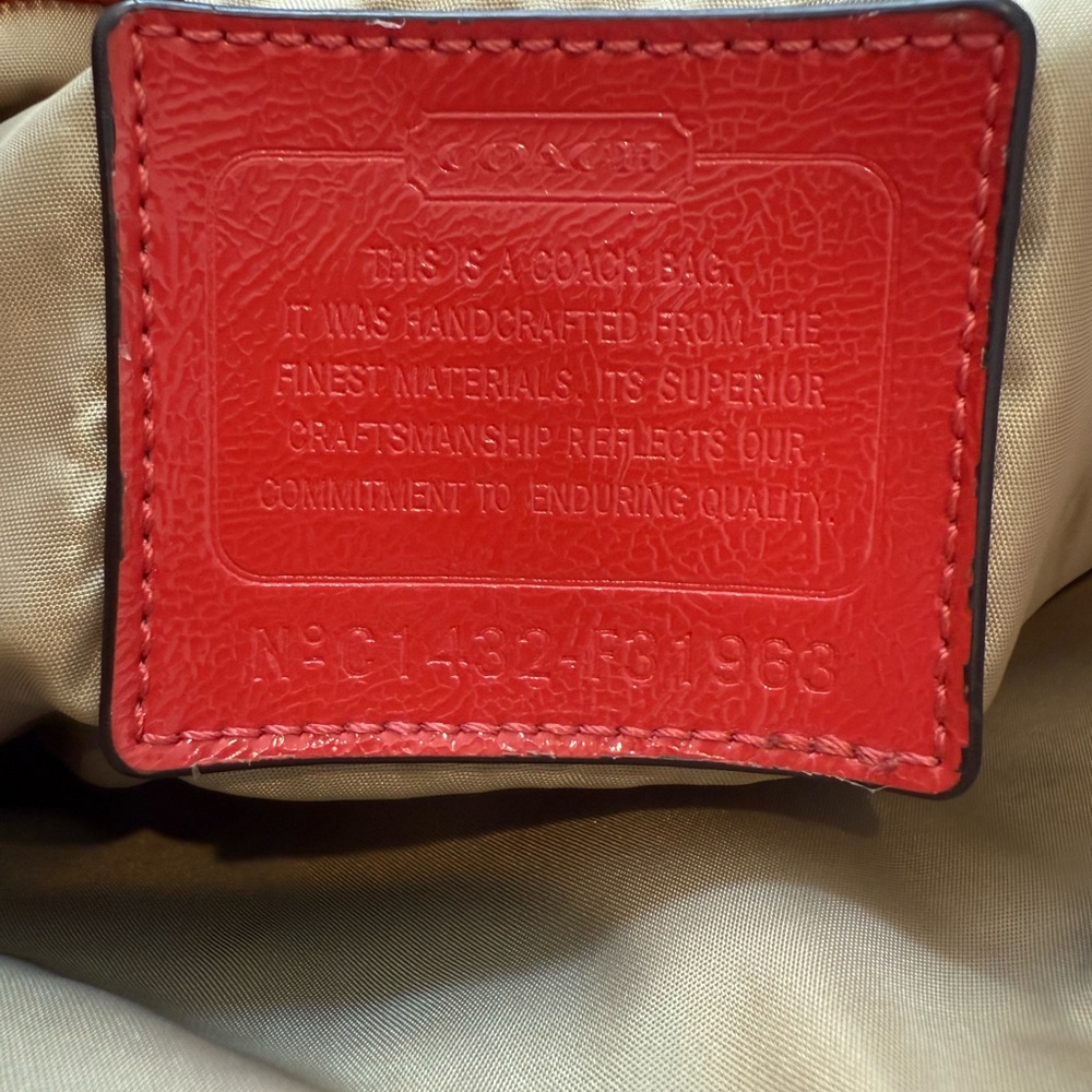 COACH NYLON GETAWAY FLORAL FILE CROSSBODY BAG EUC - Picture 11 of 15